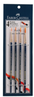 Faber-Castell Paint Brush Set - Round, Pack of 4 (Navy Blue)