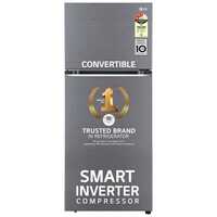 LG 343 L 3 Star Frost-Free Smart Inverter Double Door Refrigerator (GL-S382SDSX, Dazzle Steel, Convertible with Express Freeze)