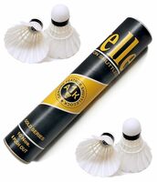 AMIFIT Steller Gold Series Feather Shuttlecock, Pack of 10 (White)