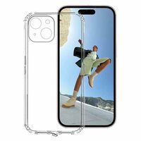 Tough lee Back Cover Case for Apple iPhone 15 (Transparent) (Soft Silicon) 