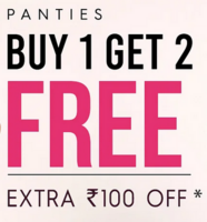 Clovia - Buy 1 Get 2 Free On Panties + Extra ₹239 off