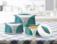 Limited-time deal: MILTON New Imperial Jr. Insulated Inner Stainless Steel Casserole Gift Set of 3, Aqua Green