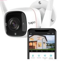 TP-Link Tapo C320WS 4MP 2K QHD (2560x1440) Outdoor CCTV Security Wi-Fi Smart Camera Tapo - White TP-LINK