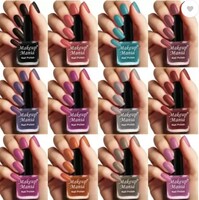  Makeup Mania High-Shine Long Lasting Non Toxic Professional Nail Polish (Pack of 12)