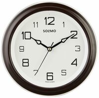 Amazon Brand - Solimo Abstract Wall Clock | Round | Plastic | 8 Inch Brown - Analog