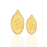 WHP Jewellers 3 gram (2 Gm + 1 Gm) Yellow Gold OM Pendant Combo