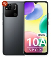 Redmi 10A Sport (Charcoal Black, 6GB RAM, 128GB Storage) | 2 Ghz Octa Cor Helio G25 | 5000 mAh Battery | Finger Print Sensor | Upto 8GB RAM with RAM Booster