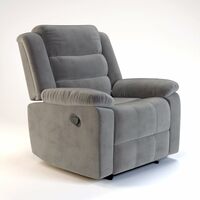 Nilkamal Sierra Velvet Fabric Manual Recliner | Single Sofa Recliner | 1 Seater Chair Sofa