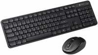 Amazon Basics Wireless Keyboard and Mouse Combo | 1000 DPI Mouse | 104 Rounded Silent Keys | Lightweight | Compatible to Mac and Windows | Plug-and-Play (Black)