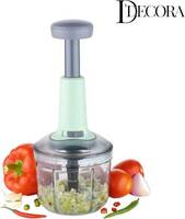 DDecora New Big size Hand Push 900 ML with 5 Stainless Steel Blades Vegetable & Fruit Chopper 