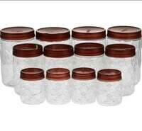 MILTON Plastic Grocery Container  - 270 ml, 665 ml, 1240 ml Pack of 12