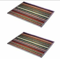 Status Valencia Multicolor 15*23 Multipurpose mat, Door mat, placemats (Pack of 2 Mats) 