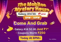 The Mobiles Mystery Hours | Samsung Galaxy A14 5G at ₹1 or coupons worth ₹250 (8PM-10PM)