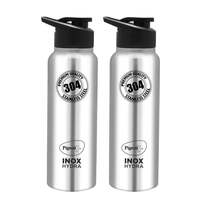 Pigeon by Stovekraft Inox hydra 700ml pack of 2 Stainless Steel Drinking Water Bottle 700ml Flipper Cap - Silver