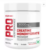 GNC Pro Performance Monohydrate 3000 mg Creatine  (250 g, Unflavoured)