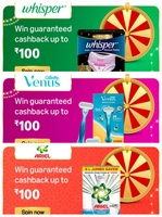 Great Indian Festival Spin & Win Assured Rewards on Ariel, Gillette Venus & Whisper