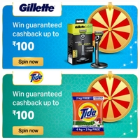 Spin & Win Assured Rewards on Tide & Gillette | Funzone 