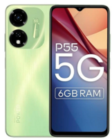 itel P55 5G 128 GB, 6 GB RAM, Mint Green, Mobile Phone