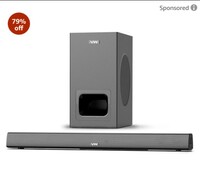 VW Sonic Bar | 120W Soundbar | 2.1 Channel Home Theatre | 5.25" Wired Subwoofer | Multiple Connectivity & Sleek Design (Black)