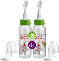 BeeBaby Gentle 2 in 1 Baby Feeding Bottle with Plastic Feeder Spoon. 2 Pack (Green) 8M+ - 250 ml on Flipkart