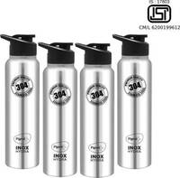 Pigeon Inox Hydra 900 ml Bottle  (Pack of 4, Black, Steel/Chrome, Steel)