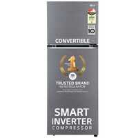 LG 343 L 3 Star Frost-Free Smart Inverter Double Door Refrigerator (GL-S382SDSX, Dazzle Steel, Convertible with Express Freeze)