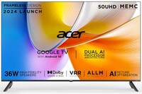 Acer 126 cm (50 inches) I Pro Series 4K Ultra HD LED Smart Google TV AR50UDIGU2875AT (Black)