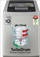 LG 8 kg 5 Star with Smart Inverter Technology, TurboDrum and Smart Diagnosis Fully Automatic Top Load Washing Machine Silver