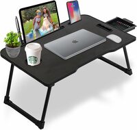Callas Multi-Purpose Laptop Table with | Cup Holder | Drawer | Mac Holder
