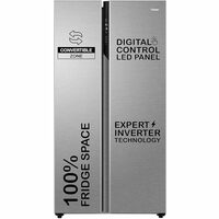Haier 596 L, 3 Star, 100% Convertible Fridge Space, Expert Inverter, Frost Free Side by Side Refrigerator