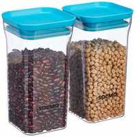 Amazon Brand - Solimo Plastic Storage Jar and Container Set I Air Tight & BPA Free Containers