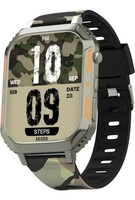 Vibez by Lifelong |New Launch| Trooper Smart Watch for Men | 2.02 Always On Display AMOLED, 550 NITS, 60Hz Refresh Rate, Two Straps, BT Calling, Multiple Sports Mode, Rugged Smartwatch (VBSW2124) 