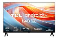  TCL 80.04 cm (32 inches) Metallic Bezel-Less HD Ready Smart Android LED TV 32L4B (Black)