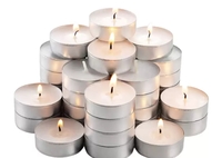 Quace White 50 Pieces Tea Light Candles