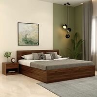 WoodenStreet™ Harper Wooden King Size, Double Size Bed with Storage and 1 Year Warranty