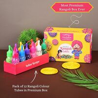 Indian Karigar 12 Rangoli Colours for Floor Diwali Decoration Items for Home Decor