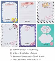 Amazon Brand - Solimo To Do List Notepads, 4” x 5.25” Tear Off Block Planner for Office, Home, Work Stationery Supplies, Set of 6