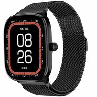 Noise New Macro Smart Watch with 2.0” HD Display,Metallic Finish BT Calling, Functional Crown, 7 Days Battery Life, Sleep Tracking, 200+ Watch Faces (Black Link)