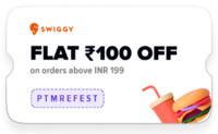 Paytm × Swiggy : Flat Rs.100 Off On Min. Rs.199 Order ( selected users )