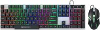 ZEBRONICS Trion USB Gaming Keyboard & Mouse Gaming Combo, 104 Keys Backlit, Translucent Material, Multi Color LED, Multi DPI Modes, High Precision Key