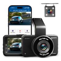CrossBeats RoadEye 2.0 Front & Rear Dual Dash Camera for Car | ADAS | FHD 2K Resolution | Night Vision | 3" LCD Display | WiFi & APP | 150° Wide Angle | G-Sensor | Emergency Recording | DIY
