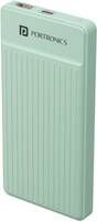 Portronics 10000 mAh 22.5 W Power Bank  (Green, Lithium Polymer, Fast Charging for Mobile)