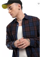 WROGN  - Men Slim Fit Checkered Spread Collar Casual Shirt