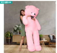 4 feet Soft Toys /Huggable Pink color Teddy Bear for Girlfriend/Birthday 