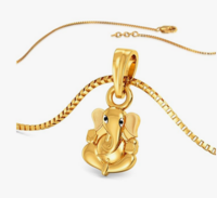 Joyalukkas Yellow  Ganesha Pendant For Kids - 22K GOLD