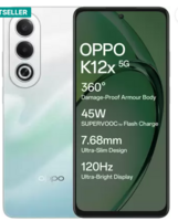 OPPO K12x 5G with 45W SUPERVOOC Charger In-The-Box (Breeze Blue, 128 GB) (6 GB RAM)
