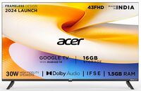 Acer 109 cm (43 inches) I Pro Series Full HD Smart LED Google TV with Android 14 (Black) | 16GB Storage | 30W Dolby Audio