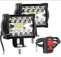 FABTEC 18 LED 4 INCH) Fog Lamp Motorbike LED (12 V, 55 W)