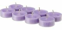 Round Tealight Candles 4 Hours Burn Time (Set of 8, Lavender) 