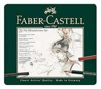 Faber-Castell Pitt Monochrome Set - tin of 21